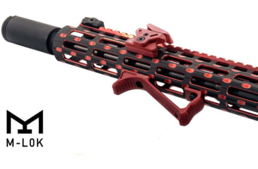 Image of Leapers UTG Ultra Slim Angled Foregrip, M-LOK, Matte Red, MT-AFGM01R