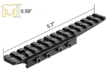 Image of Leapers UTG Universal Dovetail to Picatinny/Weaver Rail Adaptor,Black MNT-DTW145