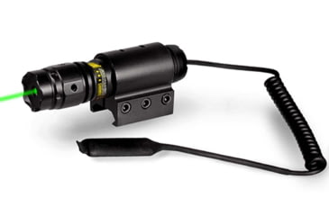 Image of Leapers UTG W/E Adjustable Compact Green Laser with Rings, Black, SCP-LS279