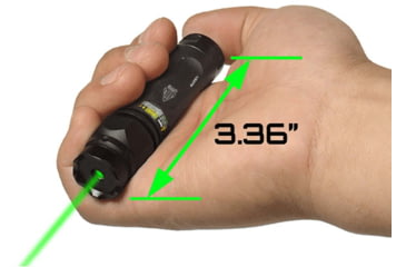 Image of Leapers UTG W/E Adjustable Compact Green Laser with Rings, Black, SCP-LS279