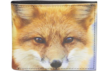 Image of Leather Collections Bifold Wallet, Animal Eyes, Black w/Fox Eyes, EYES15-FOX