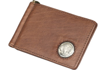 Image of Leather Collections Bison Leather Clip Wallet w/Nickle, Rust Brown, BIS-87/BR