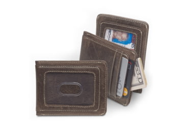 Image of Leather Collections Front Pocket Wallet, Brown Distressed, DIS-33/BRN