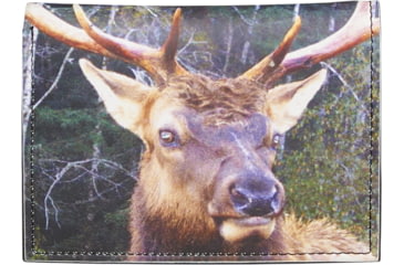 Image of Leather Collections Trifold Wallet, Animal Eyes, Black w/Elk Eyes, EYES16-ELK