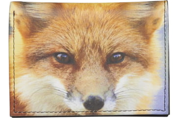 Image of Leather Collections Trifold Wallet, Animal Eyes, Black w/Fox Eyes, EYES16-FOX