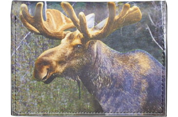 Image of Leather Collections Trifold Wallet, Animal Eyes, Black w/Moose Eyes, EYES16-MOOSE