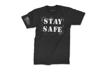 Image of Leatherback Gear Stay Safe Stencil T-Shirt - Men's, Extra Small, Black, LBG008BLKXSMLTS