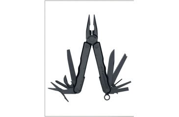Image of Leatherman Blast Black Oxide w/ Cap Crimper, Black Molle, Open 830482A