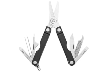 Image of Leatherman Micra Multi-Tool, 1.6in, 420HC Stainless Steel Blade, Jet Black Stainless Steel Handle, 833177