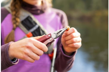 Image of Leatherman Rebar Multi-Tool, 2.9in, 420HC Stainless Steel Blade, Heathered Cranberry Stainless Steel Handle, 833316