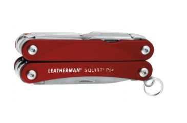 Image of Leatherman Squirt PS4 Red Handle Keychain Multi Tool