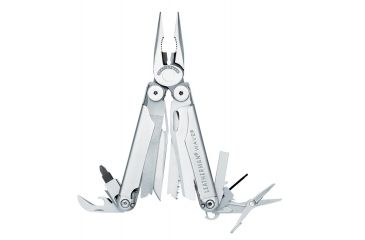 Image of Leatherman Wave Standard Stainless Finish W/ Cap Crimper Sheath Molle-Black Box 830485A