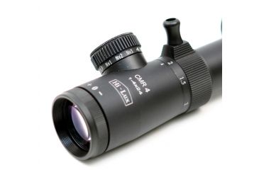 Image of Hi-Lux 1-4x24mm Rifle Scope w/ 30mm Main Tube, with Green Illuminated CMR4 Ranging Reticle- 1 MOA Center Dot with 0.1 mrad Turret adj. CMR4