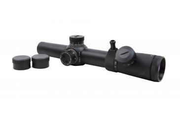 Image of Hi-Lux 1-4x24mm Rifle Scope w/ 30mm Main Tube, with Green Illuminated CMR4 Ranging Reticle- 1 MOA Center Dot with 0.1 mrad Turret adj. CMR4