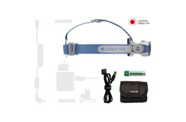 Image of LED Lenser MH11 Li-Ion Rechargeable LED Headlamp, 1000 Lumens, Box, Blue, 880466