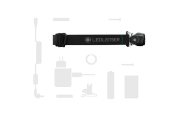 Image of LED Lenser MH4 1x AA LED Multi-Functional Headlamp, 200 Lumens, Box, Black, 880444
