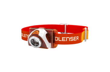 Image of LED Lenser SEO3 3x AAA White/ Red LED Headlamp, 100 Lumens, Clamshell, Orange, 880290