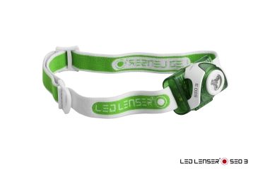 Image of LED LENSER SEO3 4 Color LED Headlamp, GREEN 880125