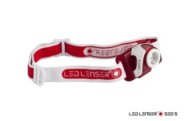 Image of LED LENSER SEO5 180Lumens Swivel Headlamp, RED 880129