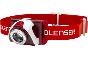 Image of LED Lenser SEO5 3x AAA White/ Red LED Headlamp, 180 Lumens, Clamshell, Red, 880304