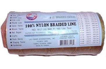 Image of Lee Fisher International Size 12 1/4 lb Braided Twine Gold 440 Ft 80 Test 4BTW12