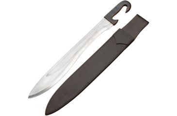 Image of Legacy Arms Falcata Sword Fixed Blade Knife, 20.5in, Carbon Steel, Standard Edge, Satin, Black, Stainless Handle IP086
