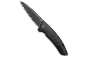 Image of Legion Steel The Asgeir Folding Knife, 3.50in, CPM 20CV, Sheepsfoot Blade, Titanium, Black Handle, Black/Black Gray, 7.87 inch, BHQ-209769