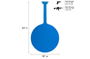 Image of Legion Targets 18in Legion Gong 3/8in AR500, Blue, TLG-18R