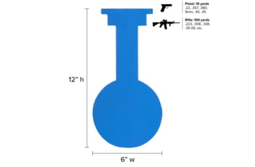 Image of Legion Targets 6in Legion Zone Head Plate 3/8in AR500, Blue, TLG-AC-Z-6H