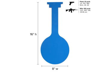 Image of Legion Targets 8in Legion Gong 3/8in AR500, Blue, TLG-8R