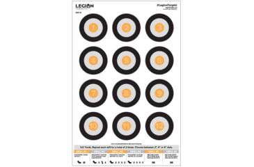 Image of Legion Targets Dot Torture With Fluorescent Orange Center Paper Target 100 Pack, 23x35in, 50# White Paper, DOT-12-100
