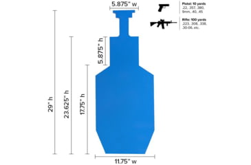 Image of Legion Targets Legion C Zone Silhouette 3/8in AR500, Blue, TLG-AC-SILH