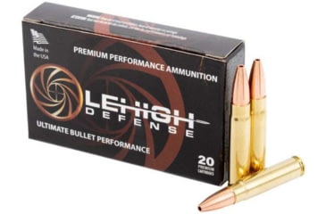 Image of Lehigh Defense 300 HAMR 125 Grain Maximum Expansion Brass Rifle Ammo, 20 Rounds, 2400 Velocity, LA300HMR-125-ME-15