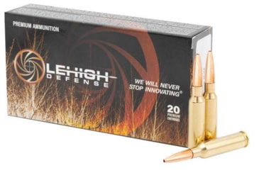 Image of Lehigh Defense 6.5 Creedmore 130 Grain Controlled Chaos Brass Rifle Ammo, 20 Rounds, LA65CM-130-CC