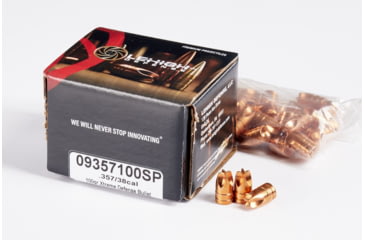 Image of Lehigh Defense Xtreme Defense .357 Caliber 100 Grain Fluid Transfer Monolithic Centerfire Pistol Bullets, 50 Rounds, 09357100SP