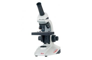 Image of Leica Microsystems DM100 Entry-Level LED Compound Monocular Microscope,Fixed Stage,Disc Diaphragm,4x,10x,40x,White 13613301