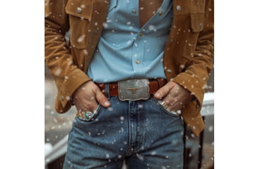 Image of Lejon Texas Leather Belt - Mens, Brown, 40, VB-8102-40