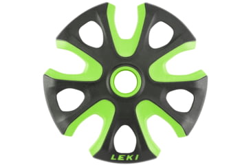 Image of Leki Big Mountain Ski Basket-Black/Lime
