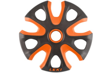 Image of Leki Big Mountain Ski Basket-Black/Orange