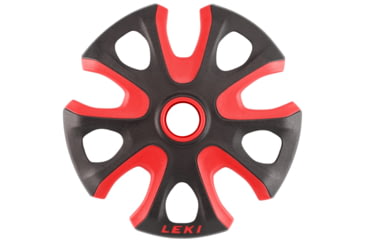 Image of Leki Big Mountain Ski Basket-Black/Red
