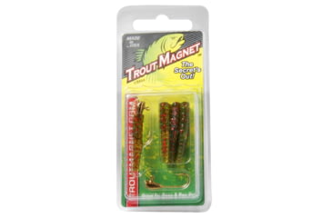 Image of Leland Trout Magnet 9pc. Pack, 7 Bodies and 2-1/64 oz Size 8 Jigheads, Green Red Flake, 87684
