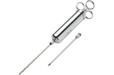 Image of LEM Products 4oz Metal Meat Injector with 2 needles, Chrome, 839