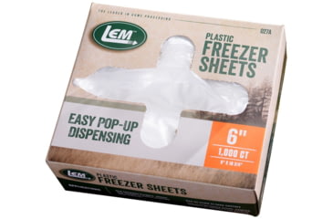 Image of LEM Products 6x10 3/4in Freezer Sheets - 1,000 Count, White, 027A