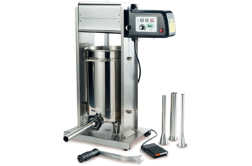 Image of LEM Products Big Bite 20lb Motorized Stuffer w/Motor and 4 Stainless Steel Tubes, Stainless, 1219