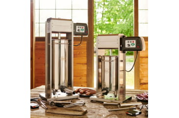 Image of LEM Products Big Bite 20lb Motorized Stuffer w/Motor and 4 Stainless Steel Tubes, Stainless, 1219