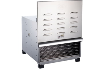 Image of LEM Products Big Bite Digital 10 Chrome Tray Dehydrator, Stainless Steel, 1154