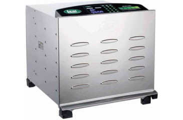 Image of LEM Products Big Bite Digital 10 Chrome Tray Dehydrator, Stainless Steel, 1154