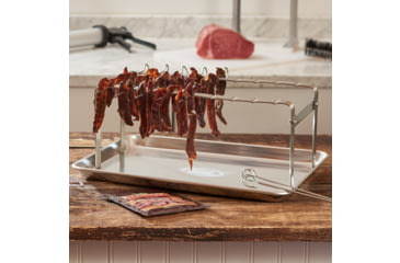 Image of LEM Products LEM Products Jerky Hanger With 9 Skewers and Seasoning, Stainless, 1759