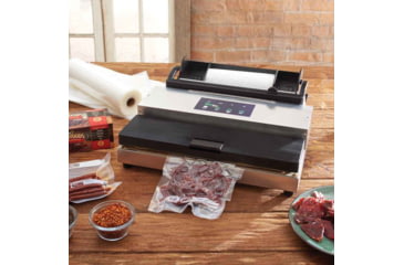 Image of LEM Products Maxvac 500 Vacuum Sealer w/ Bag Holder and Cutter, Stainless/Black, 1253