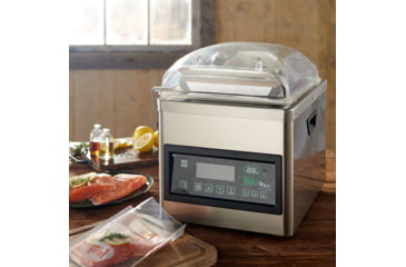 Image of LEM Products MaxVac Pro Chamber Vacuum Sealer, Clear Lid, Stainless Base, 1380
